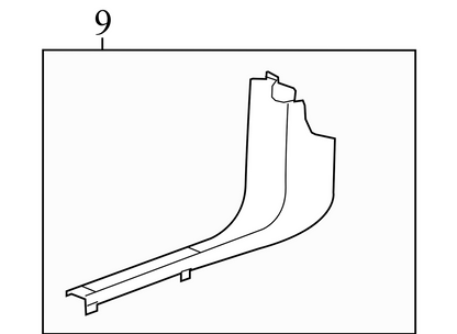 20916187 2009-2012 Chevrolet Traverse Driver FL Kick Panel Trim Used 20916187 OEM