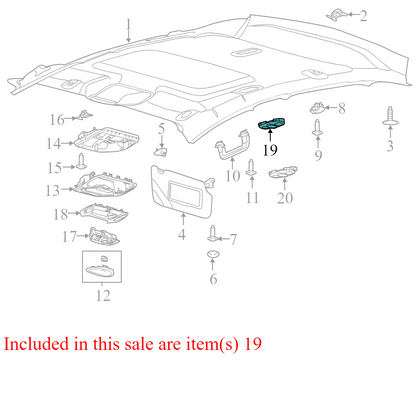 AM5113K767HD 2012-2014 Ford Focus Driver FL Dome Light Used AM5113K767HD OEM