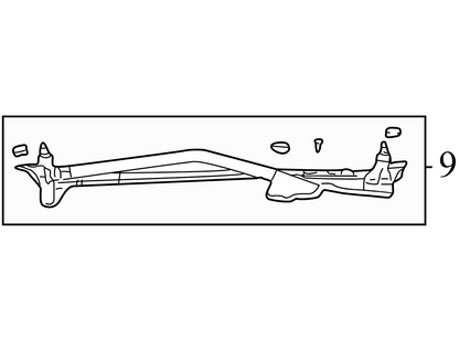 25722393 2002-2005 Buick LeSabre Front Windshield Wiper Linkage 3.8L Used 25722393 OEM