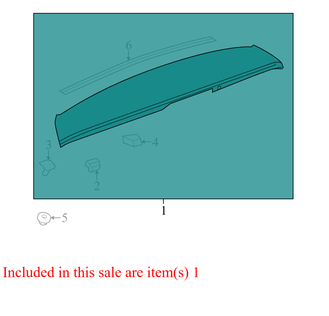 20978952 2009-2012 Chevrolet Traverse Rear Spoiler Used 20978952 OEM