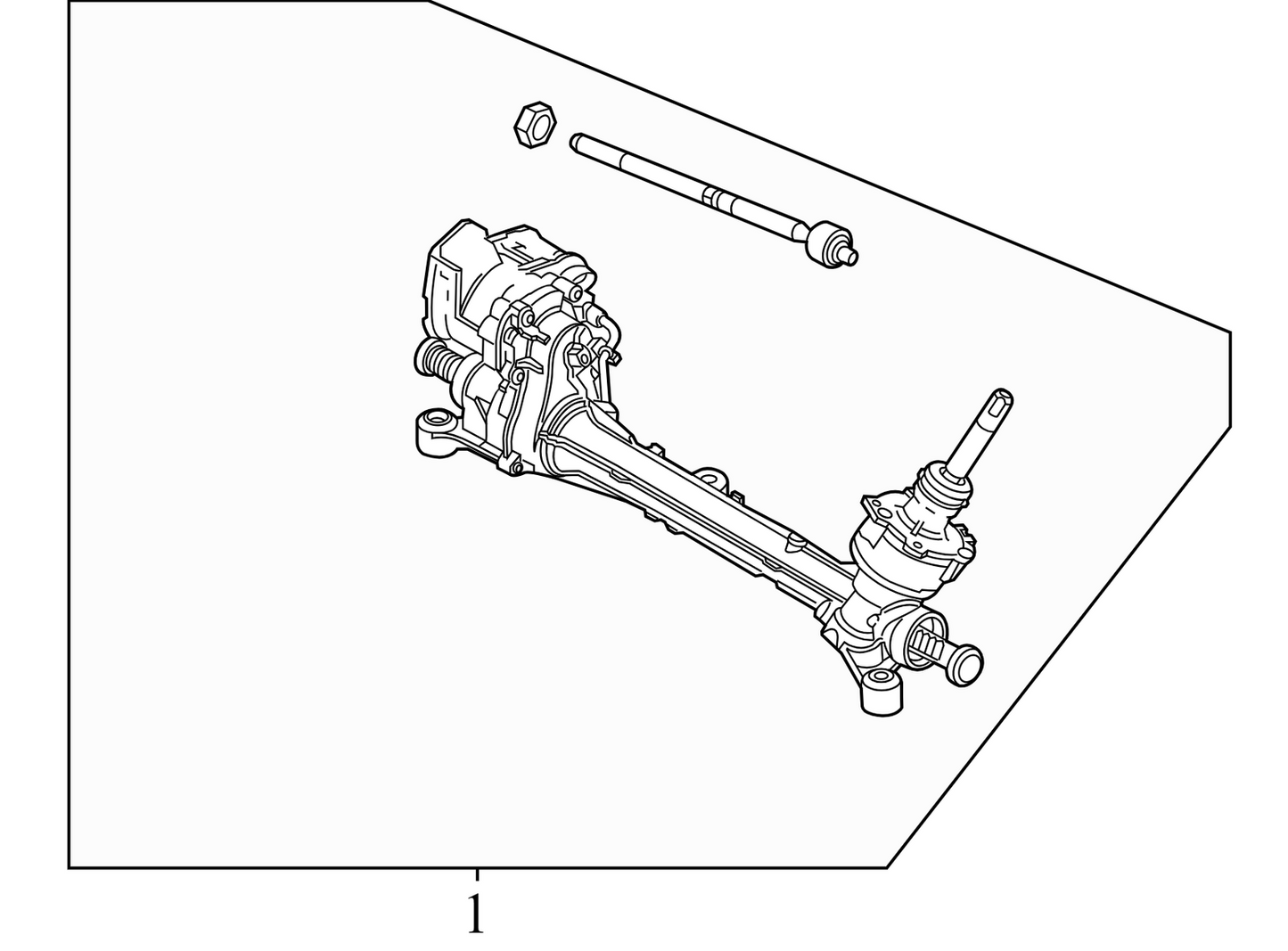 BV6Z3504GE 2012-2014 Ford Focus Steering Gear Rack and Pinion Assembly Used BV6Z3504GE OEM