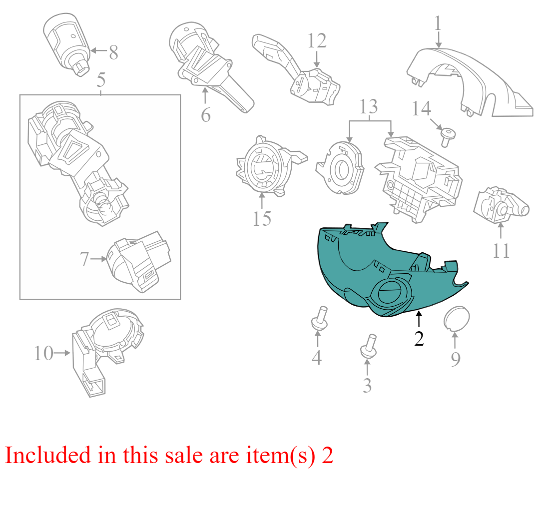 CM513533AC3ZHE 2012-2014 Ford Focus Steering Column Lower Cover Used CM513533AC3ZHE OEM