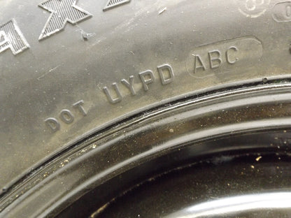 6E5Z1015B 2010-2012 Lincoln MKZ 16" 16x3.5 Compact Spare Tire Used OEM 6E5Z1015B