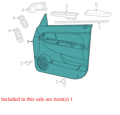1BM921DVAF 2008-2012 Jeep Liberty Passenger Front Right Interior Door Panel Used 1BM921DVAE