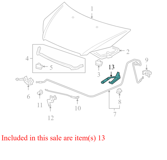 60120SHJA00ZZ 2005-2007 Honda Odyssey Driver FL Passenger FR Hood Hinge Used 60120SHJA00ZZ OEM
