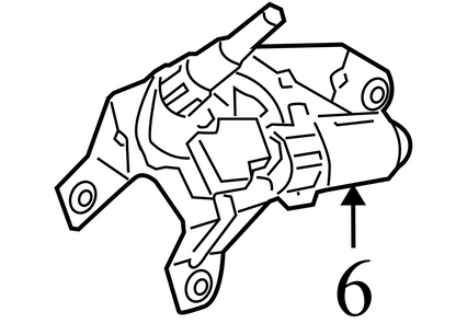 25788749 2010-2017 Chevrolet Equinox Rear Back Glass Wiper Motor Used 25788749 OEM