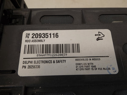 20935116 2009-2012 Chevrolet Traverse Radio Control Unit Used 20935116 OEM