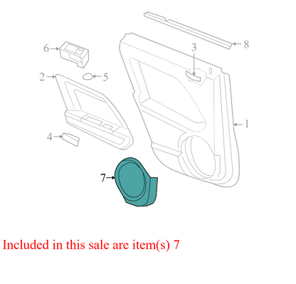 186007002 2009-2011 Jeep Compass Passenger RL Speaker Cover Used 186007002 OEM