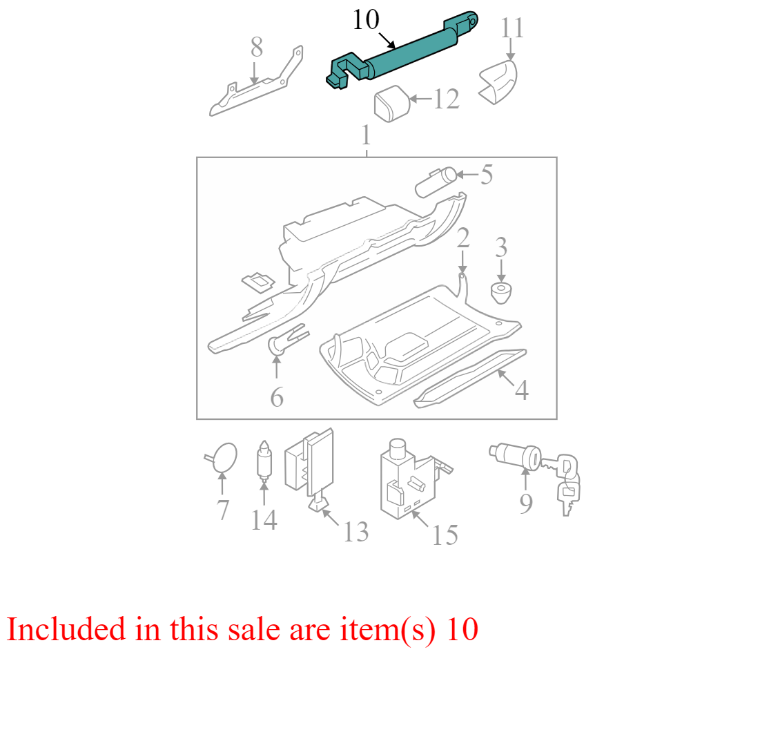 1C1857643CNJS 2000-2001 Volkswagen Beetle Glove Box Handle Used 1C1857643CNJS OEM