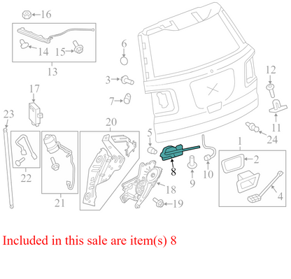 13581405 2013-2016 GMC Acadia Rear Liftgate Latch Used 13581405 OEM