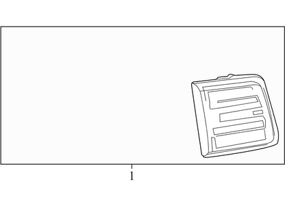 23169323 2013-2017 GMC Acadia Passenger RL Back Up Light Assembly Used 23169323 OEM