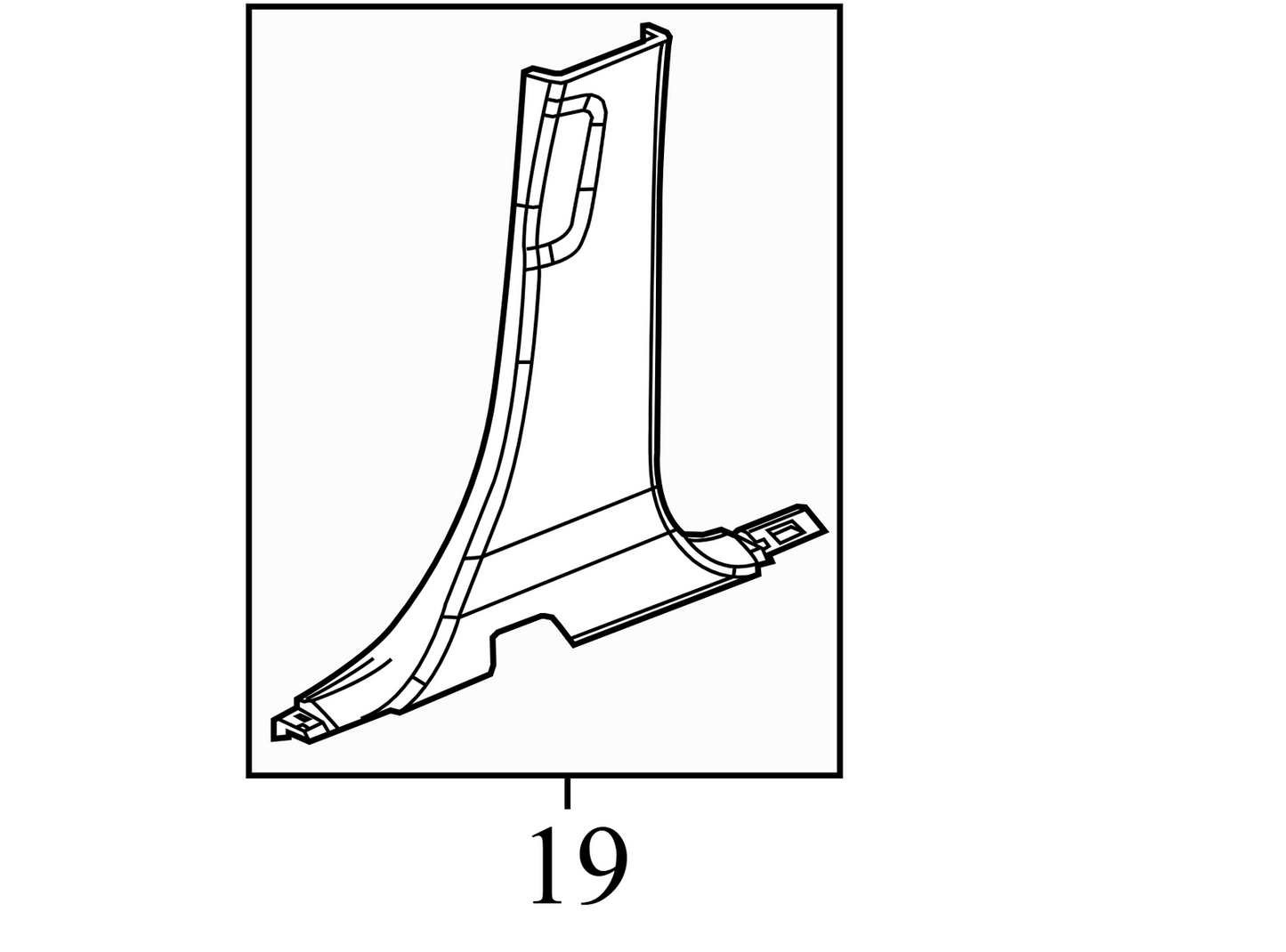 20987233 2010-2017 Chevrolet Equinox LH Lower Door Pillar Post Trim Set Used 20987233 OEM