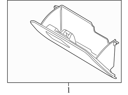 F87X1006015AE 1998-2005 Ford Ranger Passenger FR Glove Box Used F87X1006015AE OEM