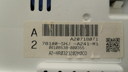78100SHJA241M1 2005-2010 Honda Odyssey Speedometer Instrument Cluster Used 78100SHJA241M1 OEM