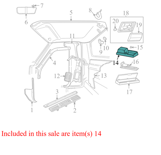 XL541345400AAW 2000-2011 Ford Ranger Floor Jack Cover W/Cupholders Used XL541345400AAW OEM