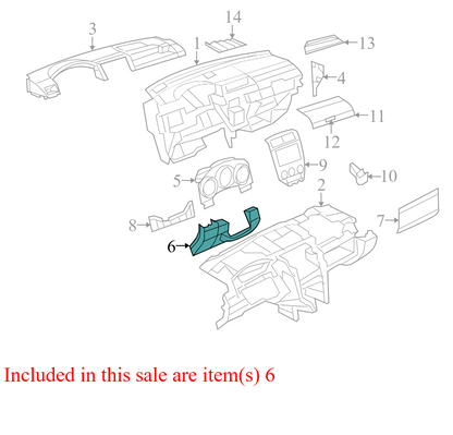 1AV64TRMABA 2007-2009 Dodge Caliber Steering Column Cover Used 1AV64TRMABA OEM