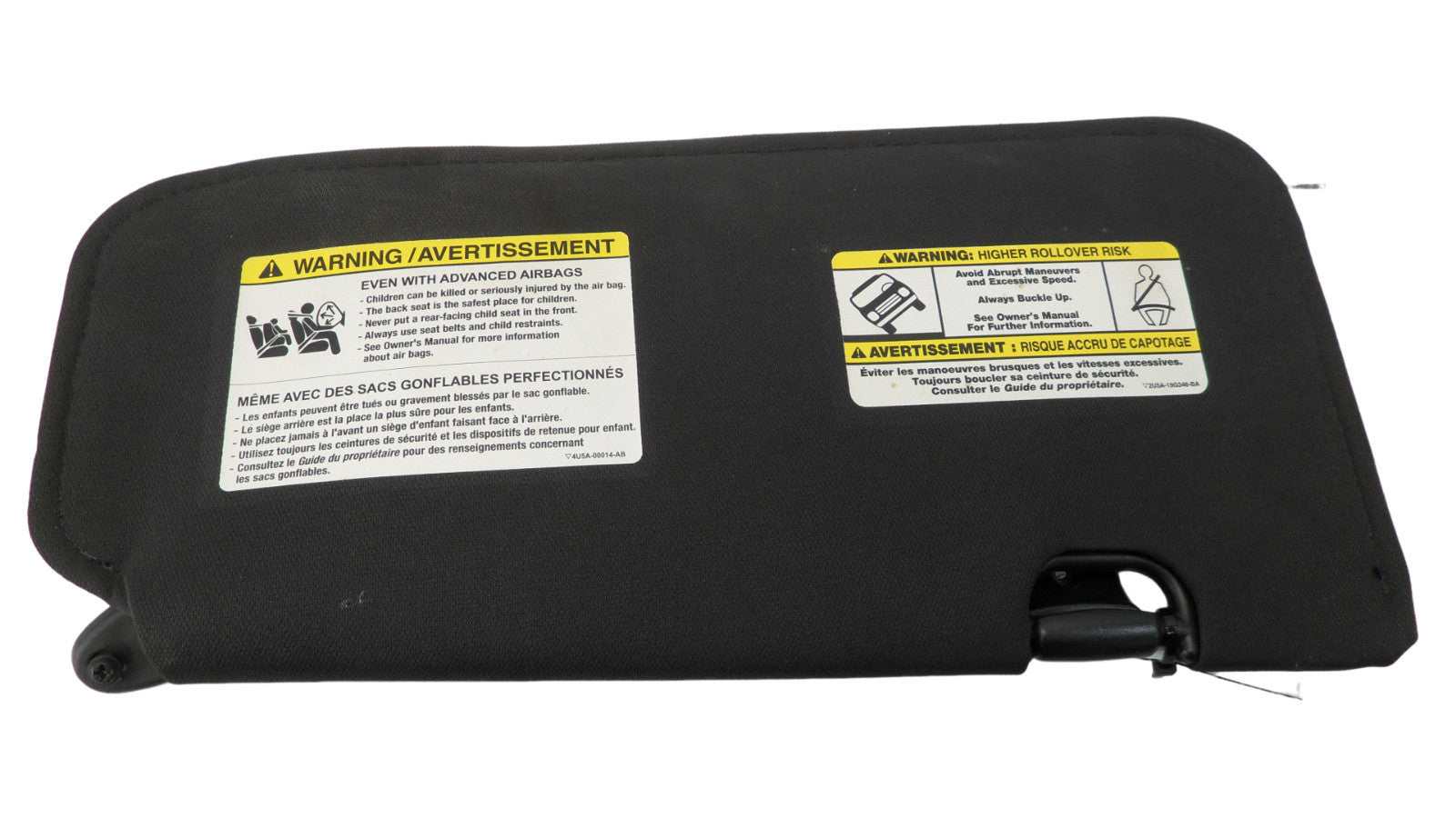 AL8Z7804105NA 2009-2012 Ford Escape Driver FL Sun Visor Used 8L8Z7804104AC OEM