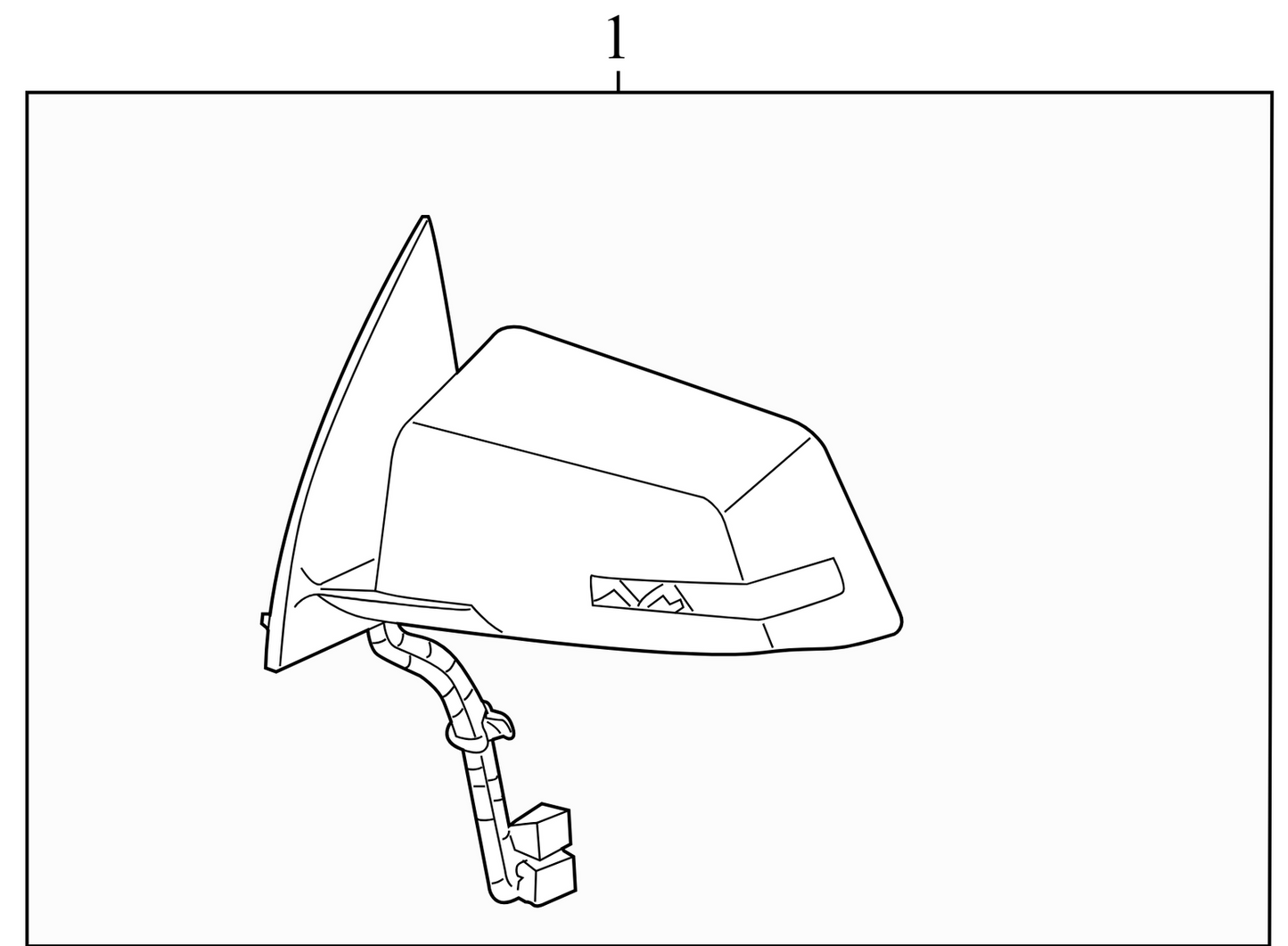 22825416 2013-2015 GMC Acadia Driver FL Door Mirror Used 22825416 OEM