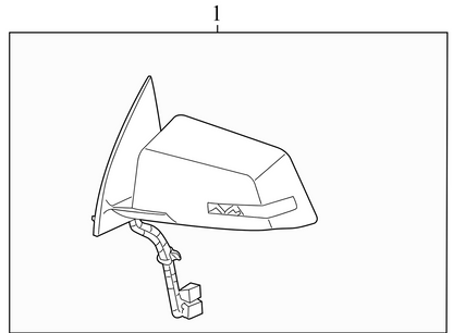 22825416 2013-2015 GMC Acadia Driver FL Door Mirror Used 22825416 OEM