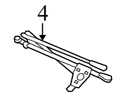 8L8417500AC 2008-2012 Ford Escape Front Windshield Wiper Linkage Used 9L8Z17566A OEM