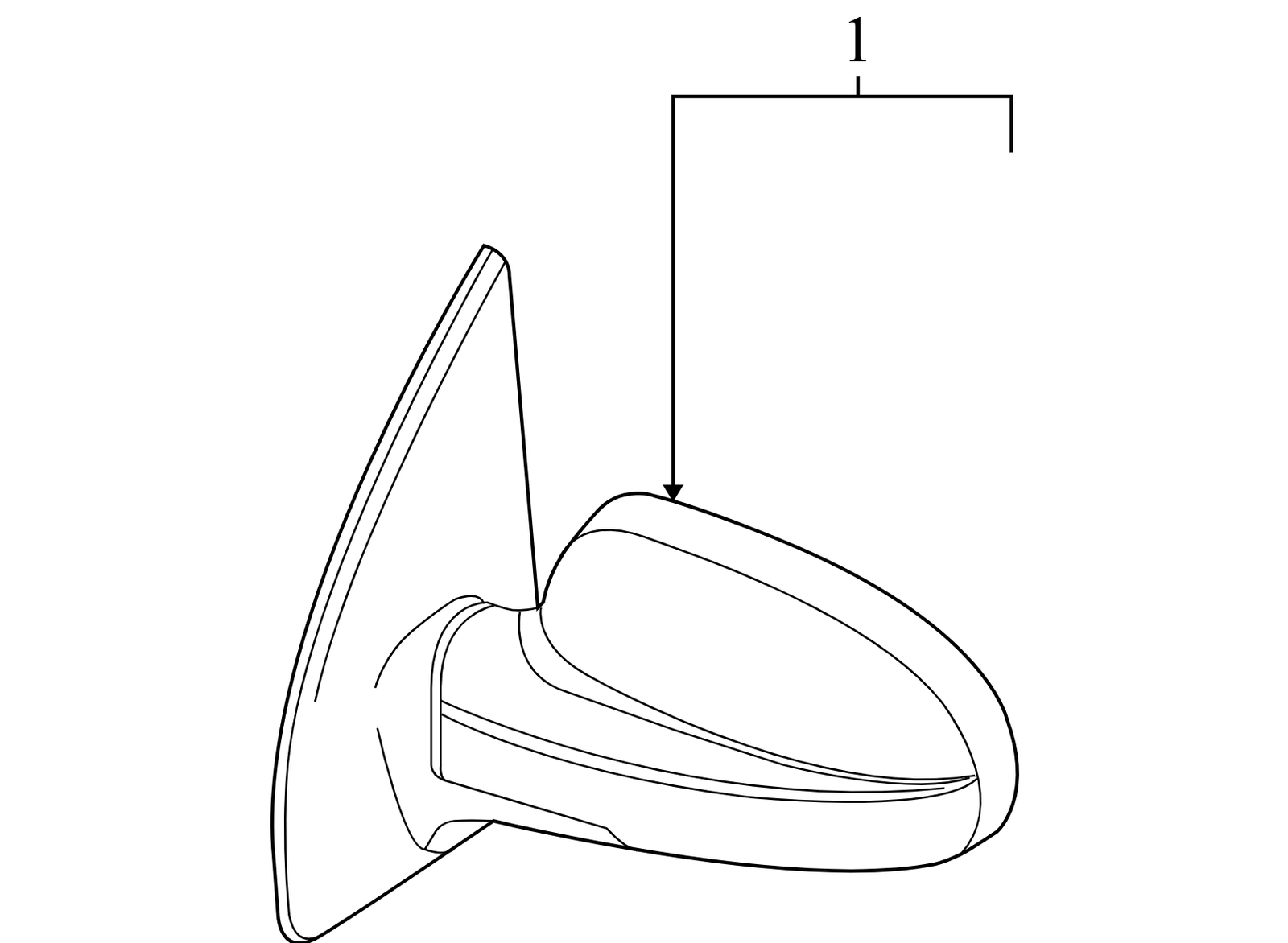 96458087 2007-2011 Chevrolet Aveo Driver FL Door Mirror Used 96458087 OEM