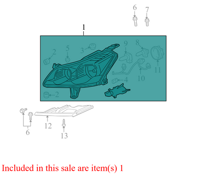 20794801 2009-2012 Chevrolet Traverse Driver FL Headlight Assembly Used 20794801 OEM