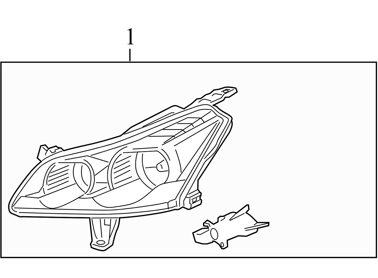 20794801 2009-2012 Chevrolet Traverse Driver FL Headlight Assembly Used 20794801 OEM
