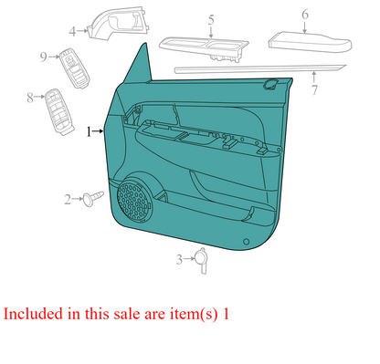 1BM921DVAF 2008-2012 Jeep Liberty Driver Front Left Interior Door Panel Used OEM 1BM931DVAE