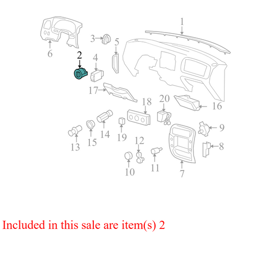 F87B11654AA 1998-2003 Ford Ranger Headlight Switch Used F87B11654AA OEM