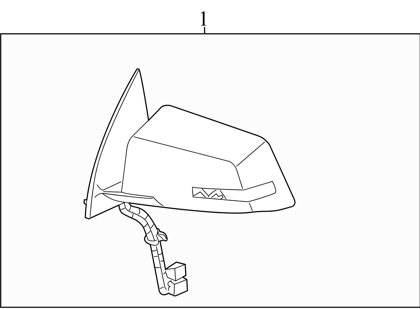 23453776 2009-2012 Chevrolet Traverse Passenger FR Door Mirror Used 23453776 OEM