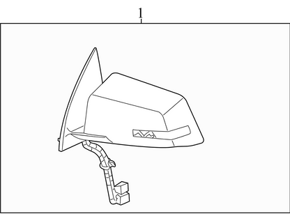 23453776 2009-2012 Chevrolet Traverse Passenger FR Door Mirror Used 23453776 OEM