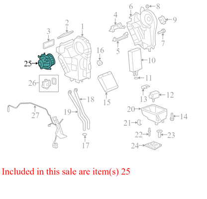 Y3318002 2013-2017 GMC Acadia Rear HVAC Blower Motor Assembly 3.6L Used 84879262 OEM