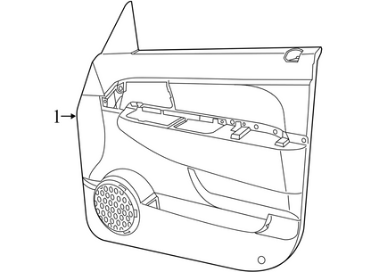 1BM921DVAF 2008-2012 Jeep Liberty Driver Front Left Interior Door Panel Used OEM 1BM931DVAE