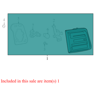 23169323 2013-2017 GMC Acadia Passenger RL Back Up Light Assembly Used 23169323 OEM