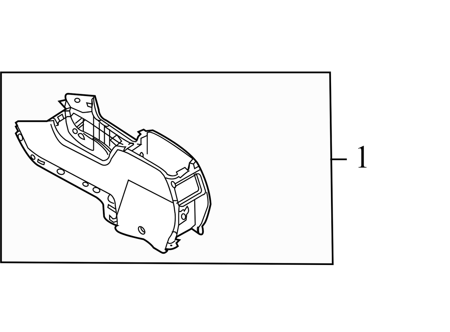 7A1Z78045A36AA 2007-2010 Lincoln MKX Lower Center Console Used 7A1Z78045A36AA OEM