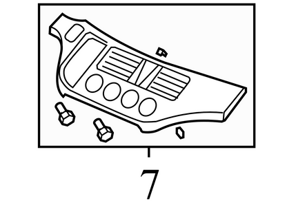 77251SHJA01ZB 2005-2007 Honda Odyssey Center Instrument Trim Panel Used 77251SHJA01ZB OEM