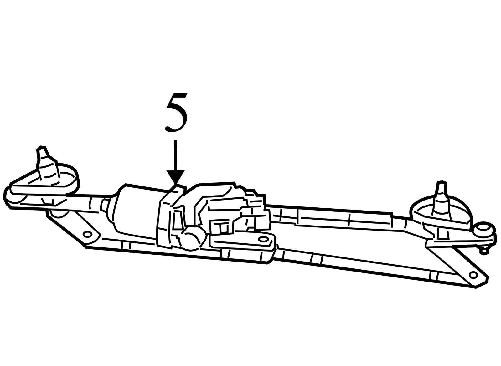 05303827AE 2009-2011 Jeep Compass Front Windshield Wiper Linkage Used 05303827AE OEM