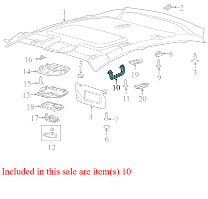 BM5Z5831406AA 2012-2014 Ford Focus Driver FL Interior Grab Bar Used BM5Z5831406AA OEM