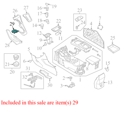 BM51A061B84AAW 2012-14 Ford Focus Console Brake Handel Cover Trim Bazel Used BM51A061B84AAW OEM