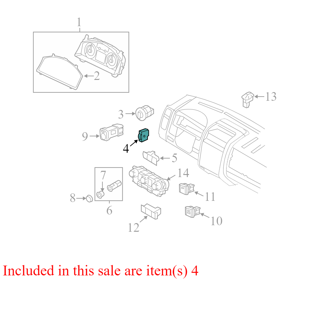 7L1T11691BCW 2008-2012 Ford Escape Headlight Dimmer Switch Used 7L1T11691BCW OEM