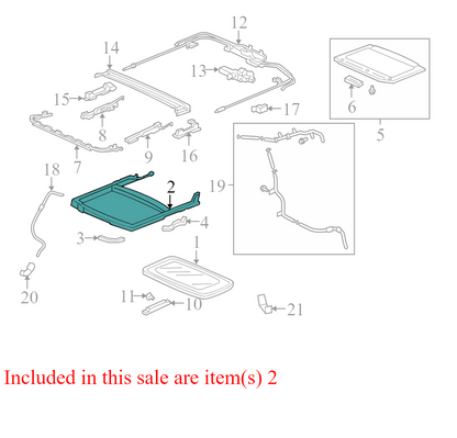 70100SHJA51 2007 Honda Odyssey Sunroof Frame Used 70100SHJA51 OEM