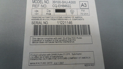 39100SHJA300 2005-2010 Honda Odyssey Radio Control Unit Used 39100SHJA300 OEM