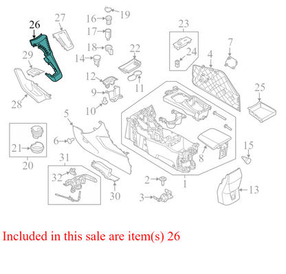 BM51A045H92ACW 2012-2014 Ford Focus Driver FL Center Console Trim Panel Used BM51A045H92ACW OEM