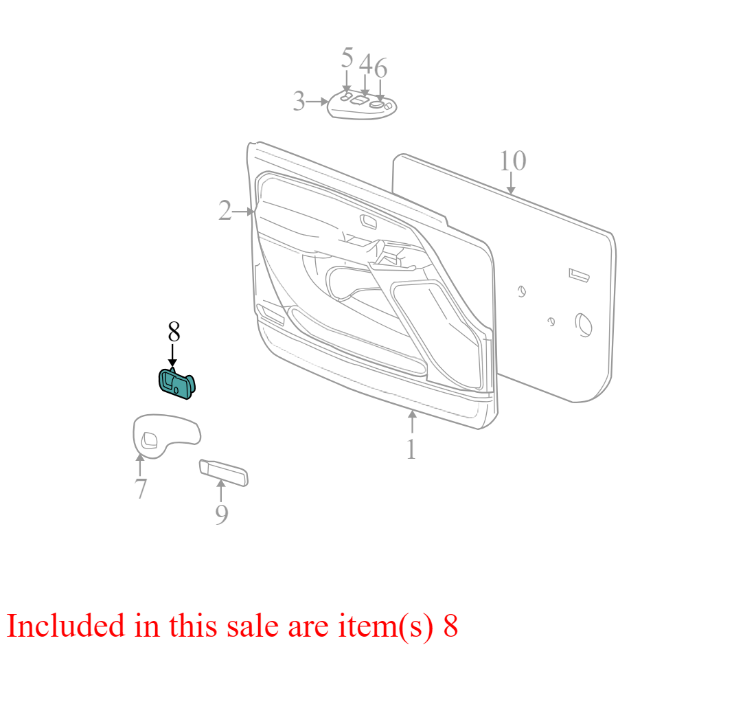 15764971 1999–2006 Chevrolet Silverado GMC Sierra 1500 2500 3500 Front Door Lock Lever