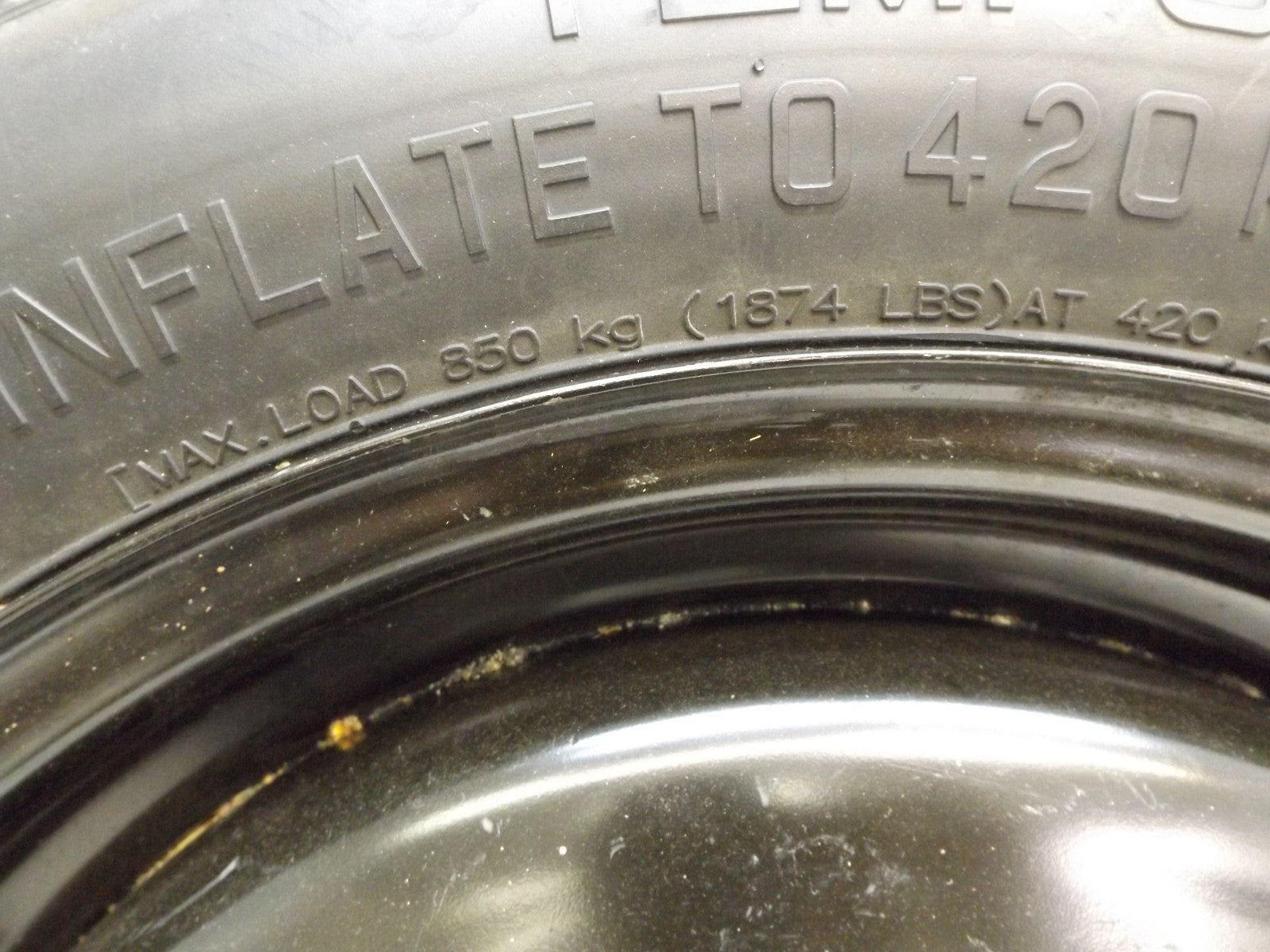 6E5Z1015B 2010-2012 Lincoln MKZ 16" 16x3.5 Compact Spare Tire Used OEM 6E5Z1015B