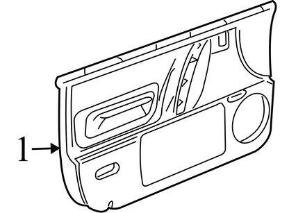1C0868102C 2000-2001 Volkswagen Beetle FR Door Interior Trim Panel Used 1C0868102C OEM