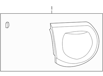 25952323 2009-2012 Chevrolet Traverse RL Back Up Light Assembly Used 25952323 OEM