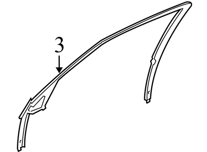 0UX82XXXAE 2008-2010 Dodge Charger Passenger FR Door Window Molding Used 1AY76XXXAC OEM